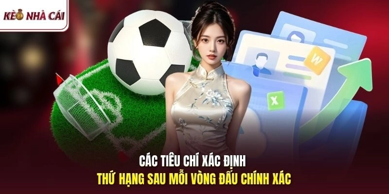 Các tiêu chí xác định thứ hạng sau mỗi vòng đấu chính xác