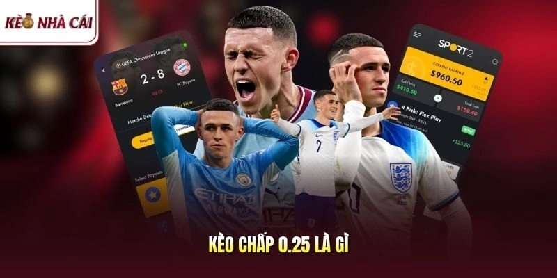 Kèo chấp 0.25 là gì